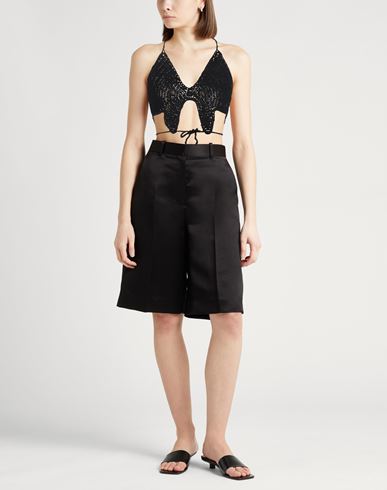 Forte_forte Woman Top Black Size 1 Cotton, Polyamide, Elastane