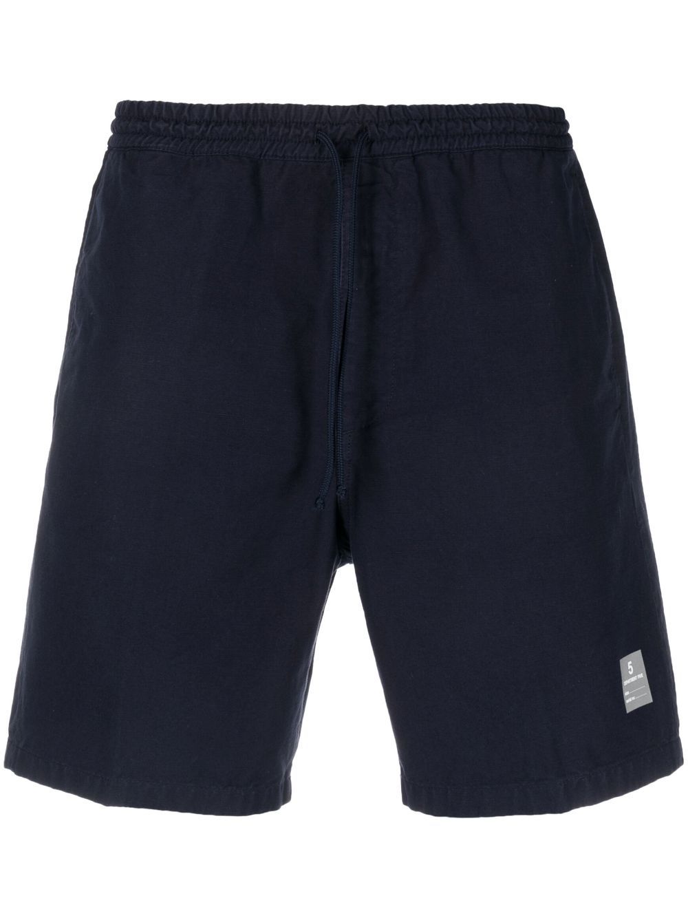Cotton drawstring bermuda-shorts - Blue