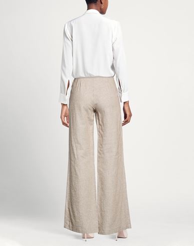Woman Pants Sand Size 4 Linen, Polyester, Cotton