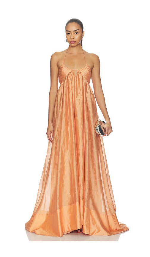Camila Coelho Anastacia Maxi Dress in Orange. XL. Also in