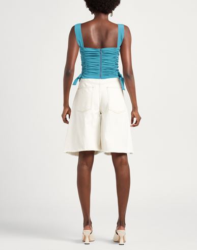Woman Top Azure Size 6 Acetate, Silk