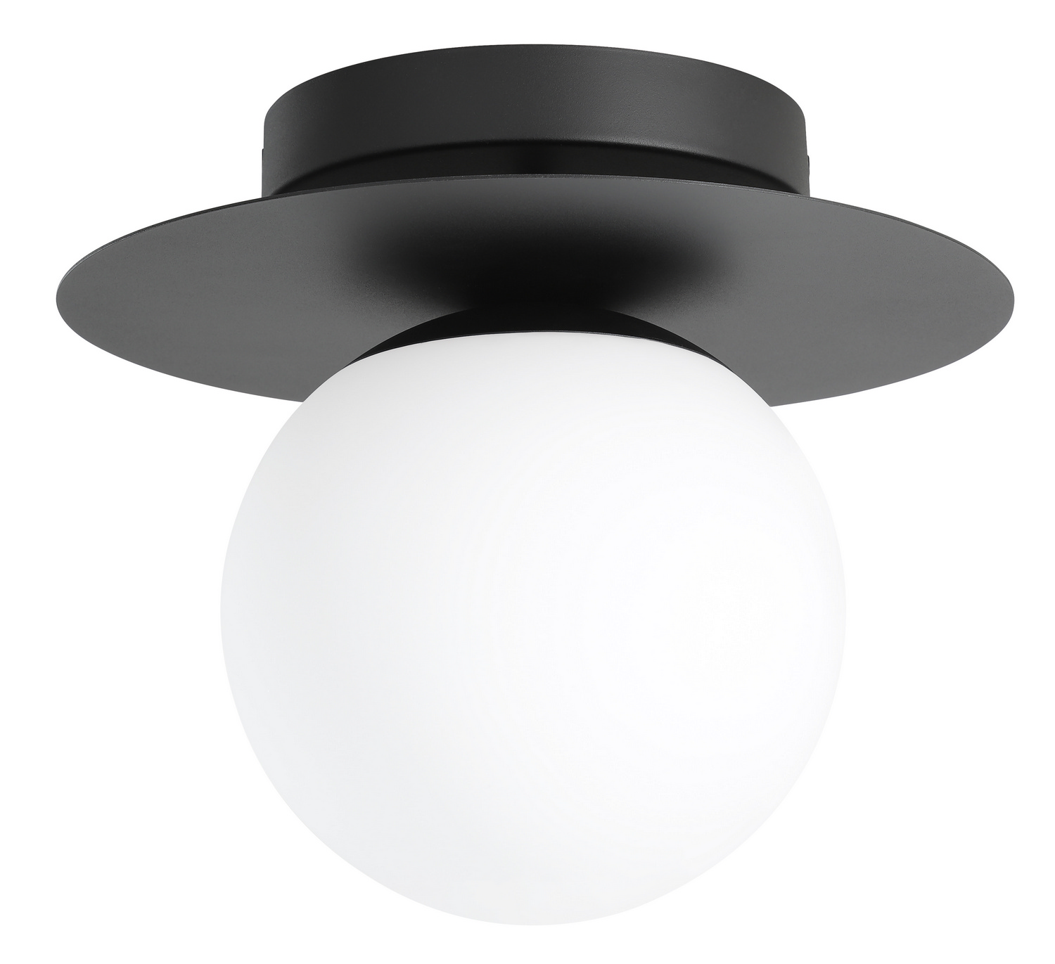 Structured Black One Light Semi Flush Mount from the Arenales Collection