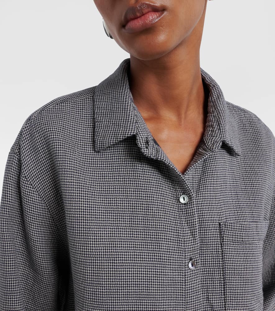 Adeline houndstooth cotton shirt