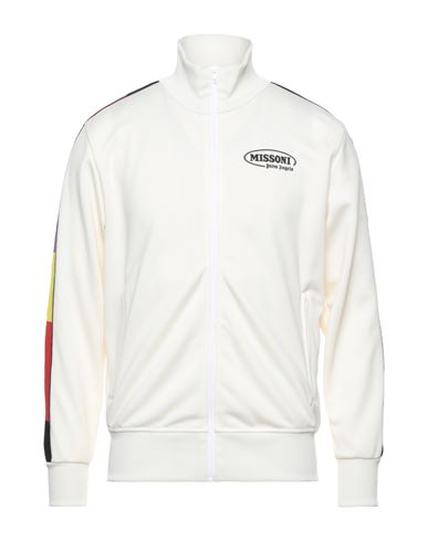 Man Sweatshirt White Size XXS Polyester, Elastane, Cotton