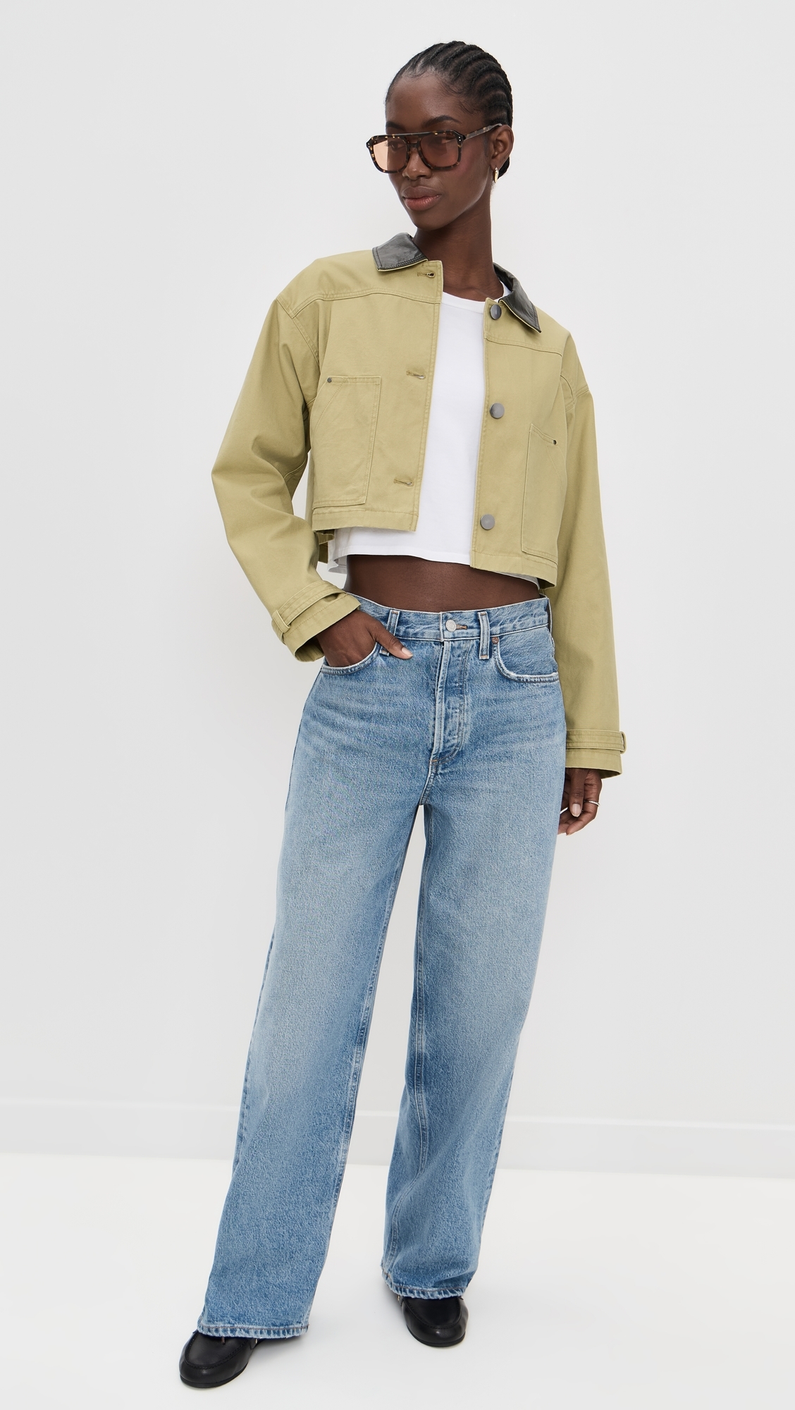 Harriet Cropped Jacket Khaki