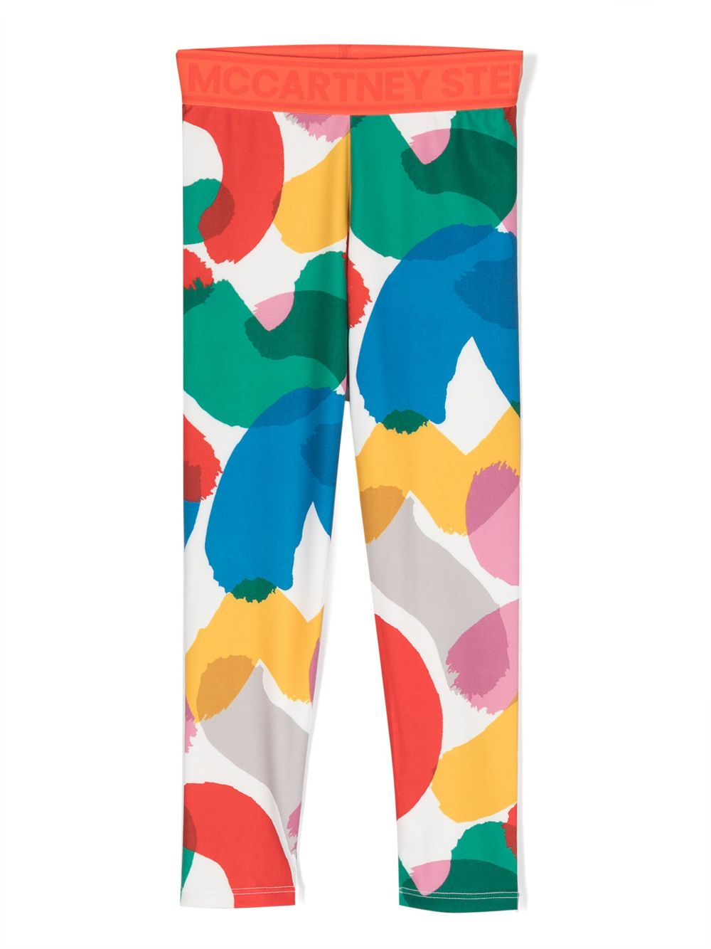 Logo-print elasticated-waist leggings - Orange
