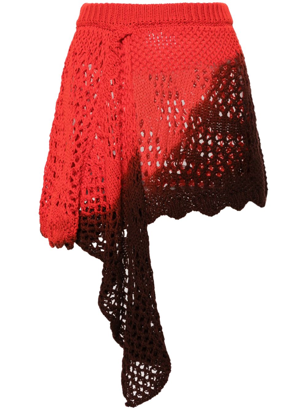 Draped-detail knitted skirt - Blue
