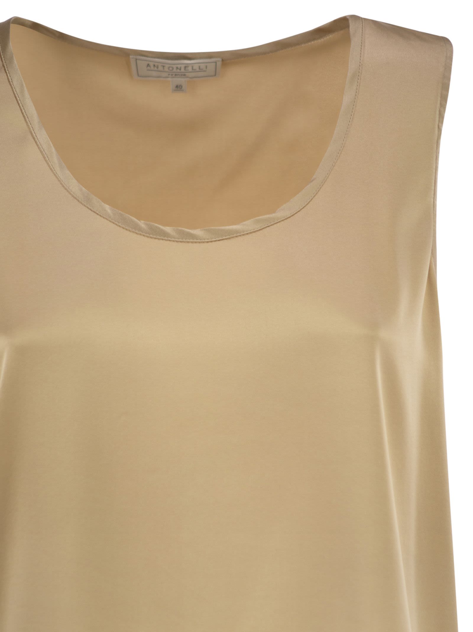 Antonelli Firenze Sleeveless Silk Stretch Top