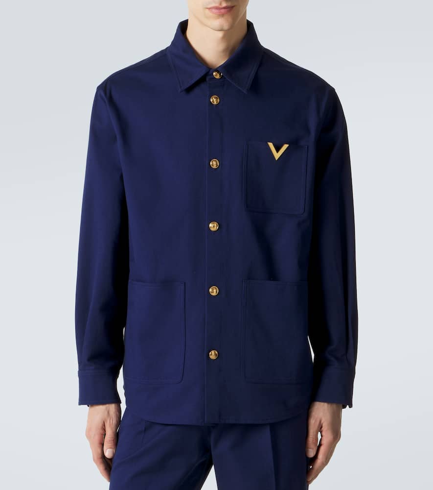 VGold cotton gabardine overshirt