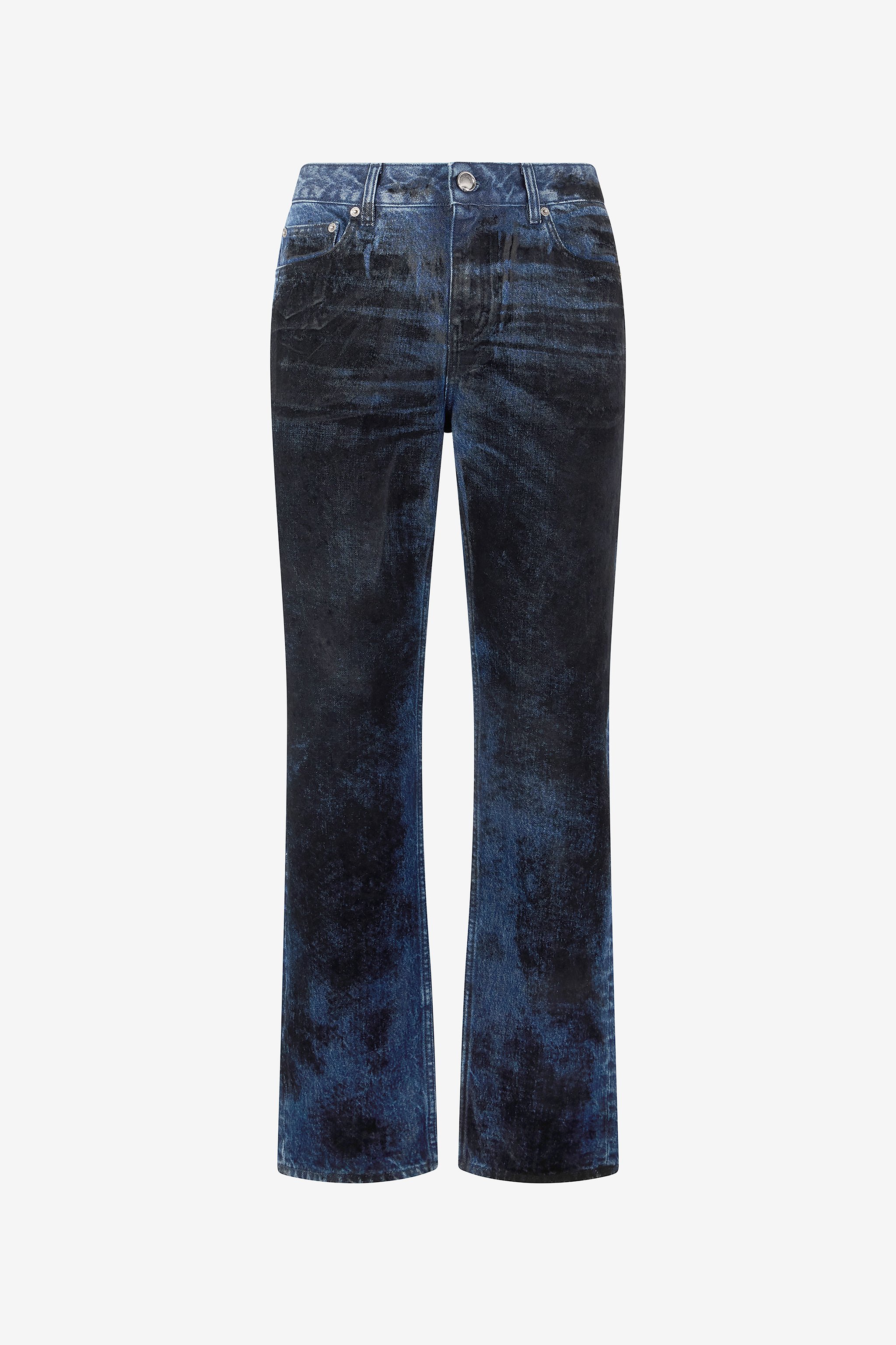 Jeans With Contrasting Discoloration Detailing