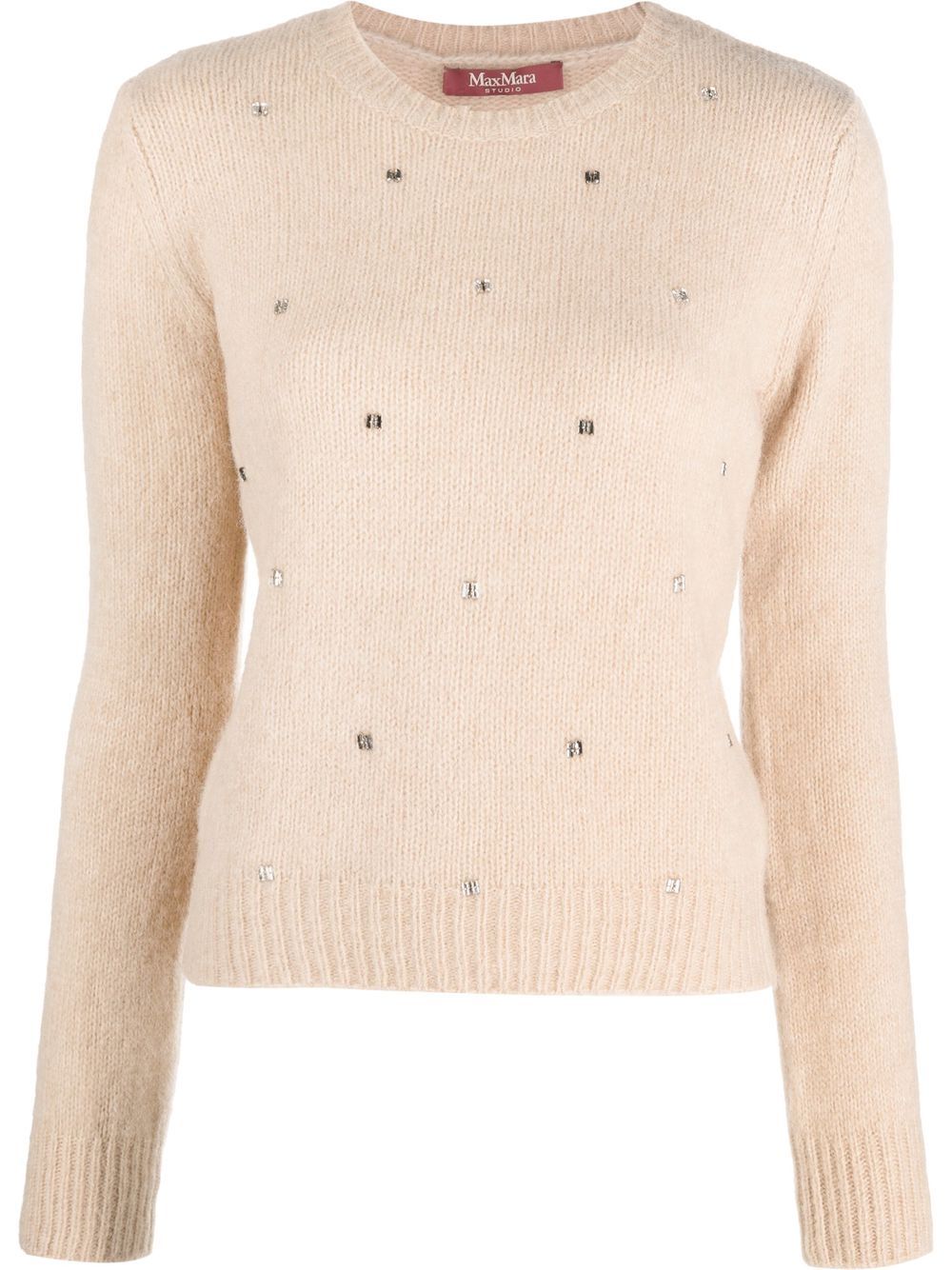 Crew-neck long-sleeve jumper - Neutrals