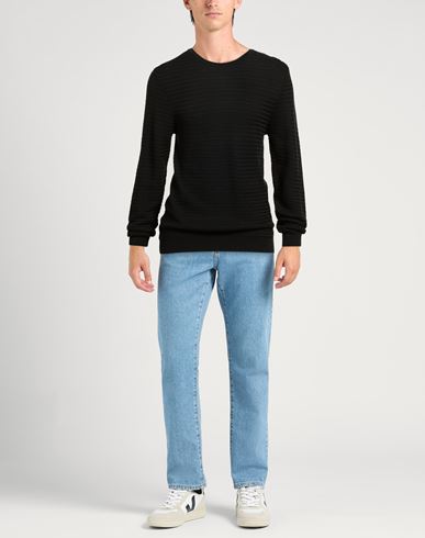 Man Sweater Black Size L Wool, Acrylic