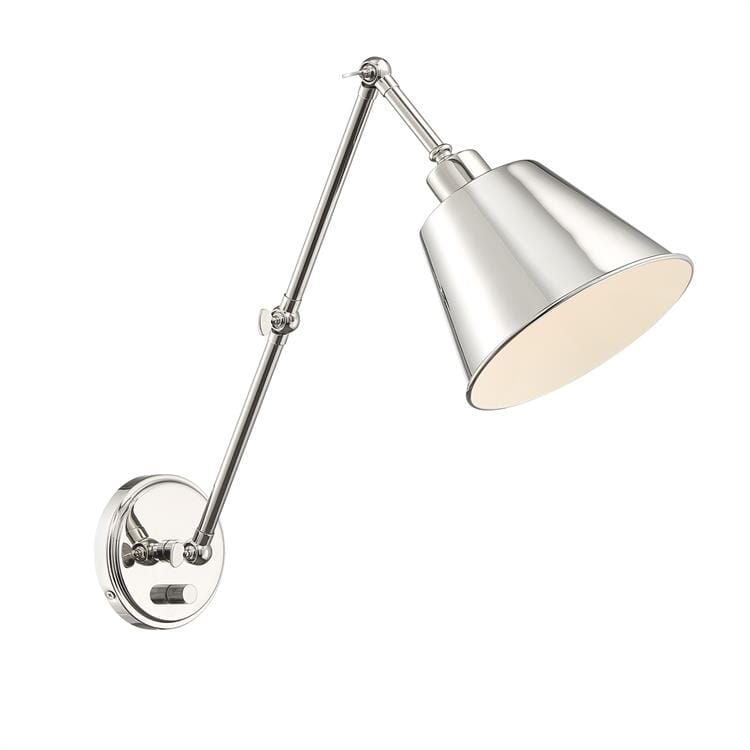 Crystorama Mitchell 30" Wall Lamp in Polished Nicke