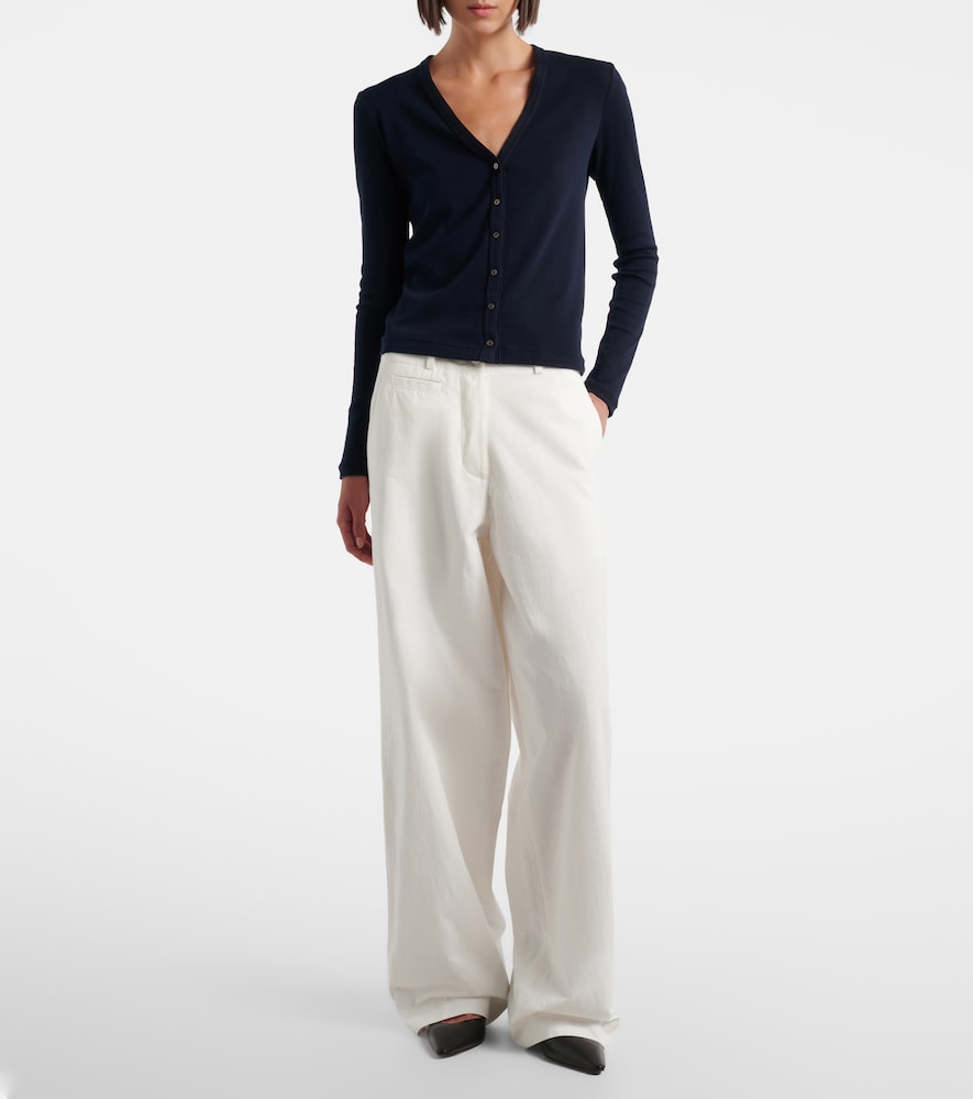 Fadry cotton gabardine wide-leg pants