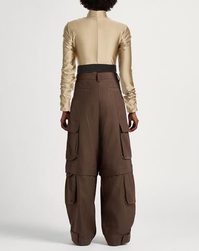 Woman Top Khaki Size 2 Polyamide, Elastane