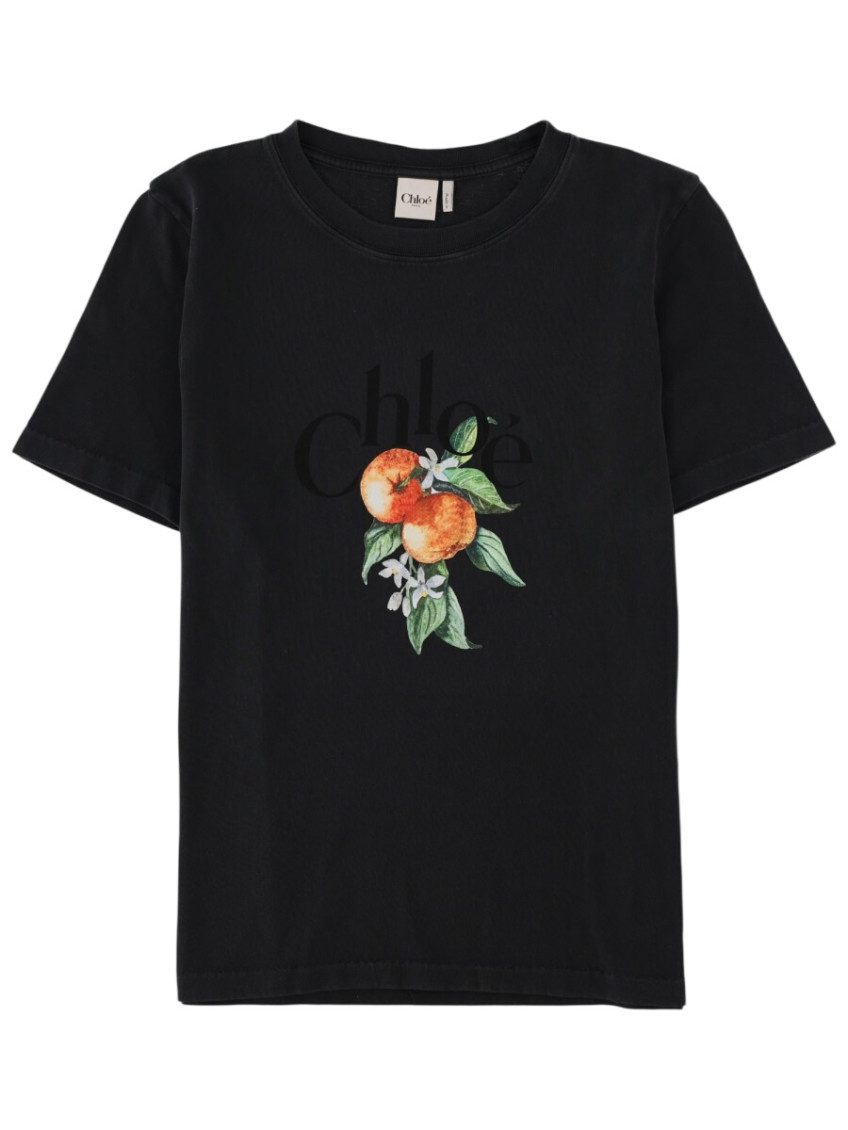 Black Graphic Crew Neck T-Shirt