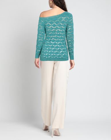 Pink Memories Woman Sweater Turquoise Size 6 Cotton, Acrylic, Metallic Polyester, Polyamide