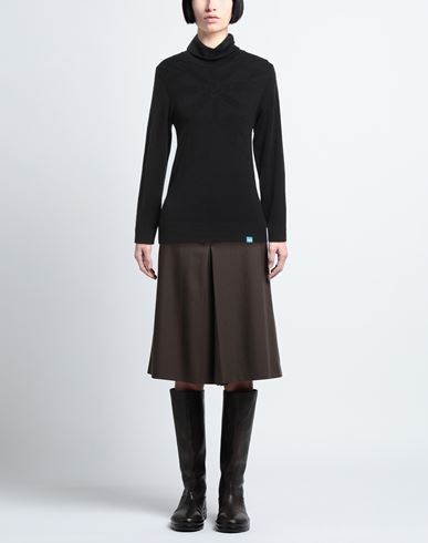Woman Turtleneck Black Size L Polyamide, Wool