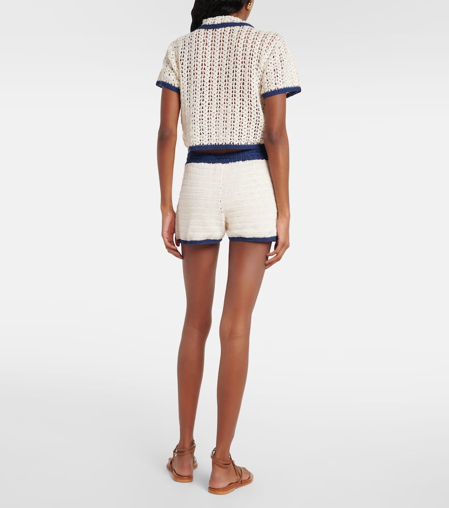 Seaside crochet cotton shorts