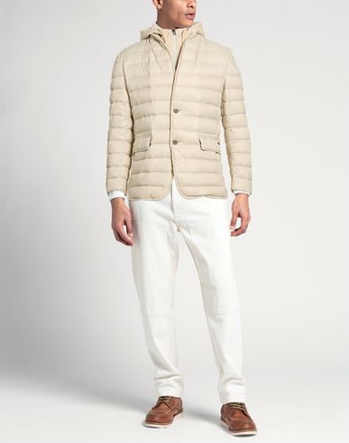 Man Puffer Beige Size 36 Polyamide