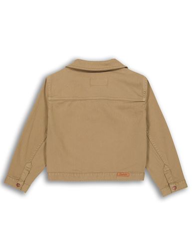 Kid Girl Jacket Khaki Size 10 Cotton, Elastane