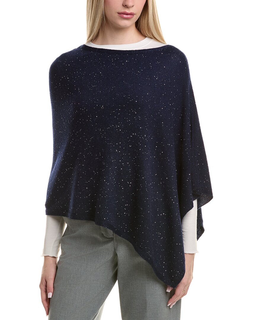 Sofiacashmere Reverse Jersey Sequin Wool & Cashmere-Blend Poncho