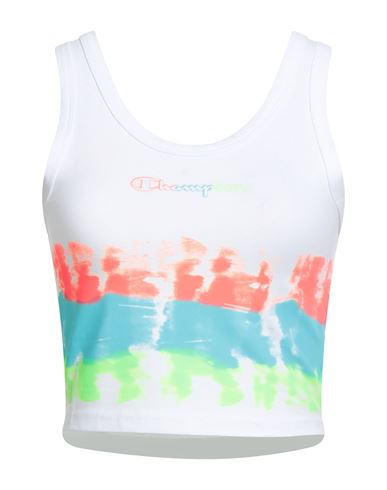 Woman Top White Size L Cotton, Elastane