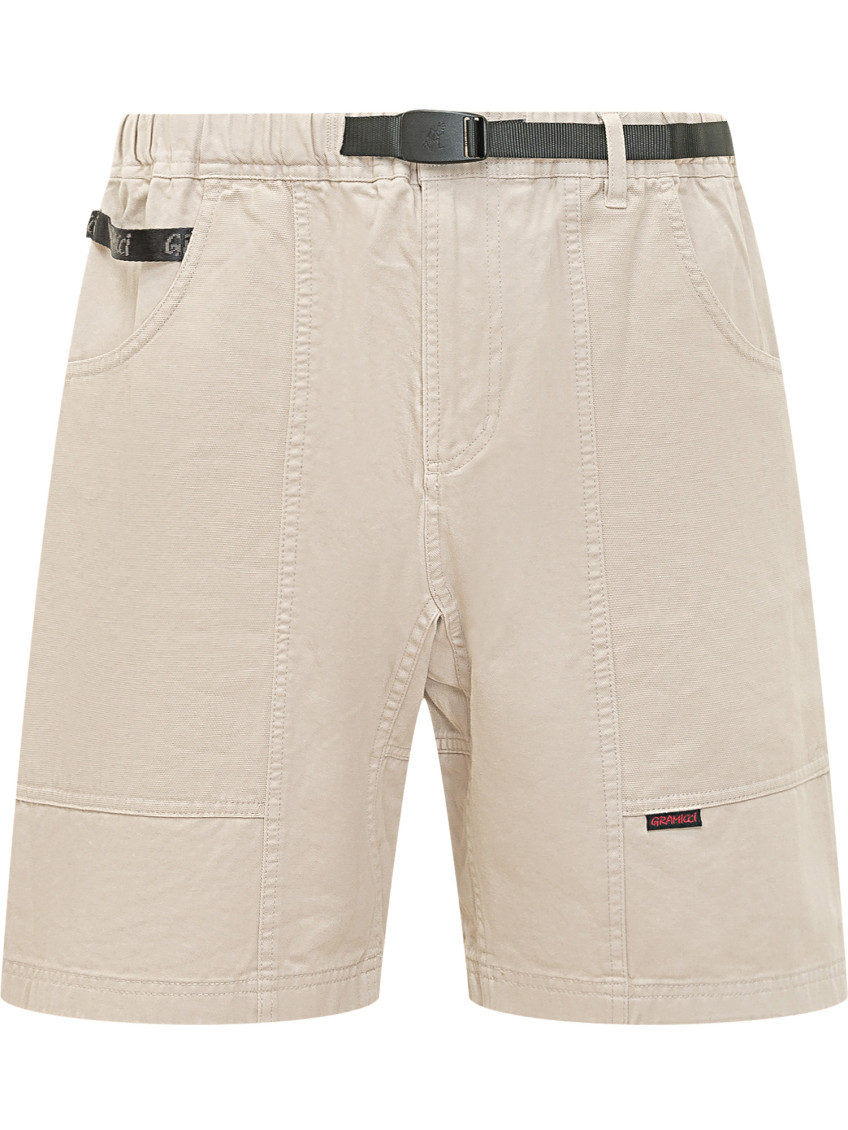 Off White Solid Shorts