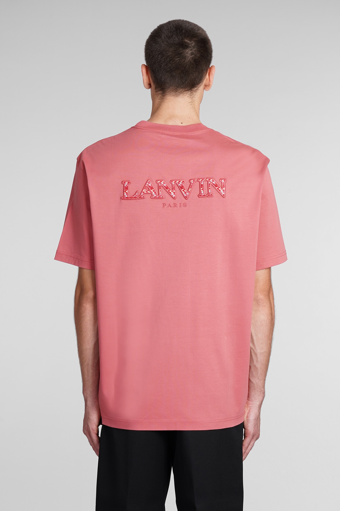 T-shirt In Rose-pink Cotton