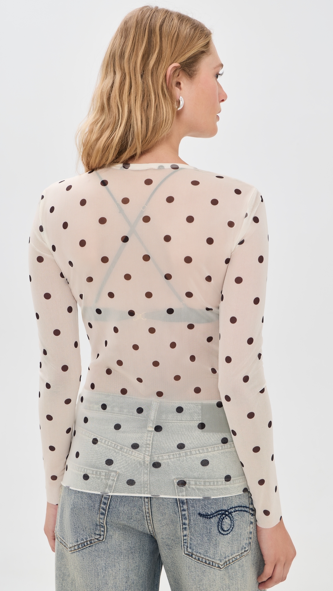 Jodie Top Egret Creme Dot