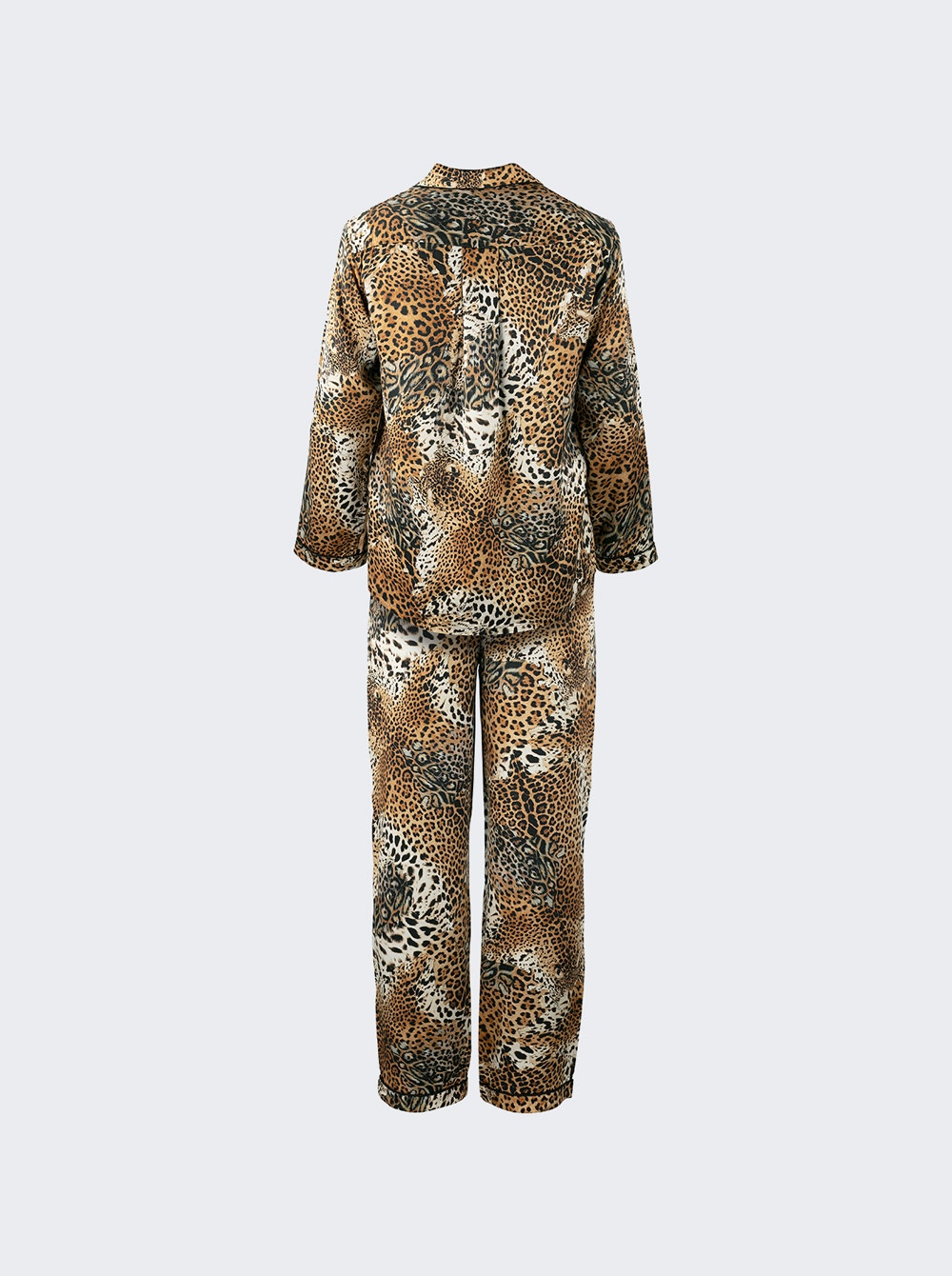 Silk Pajama Set Leopard Print
