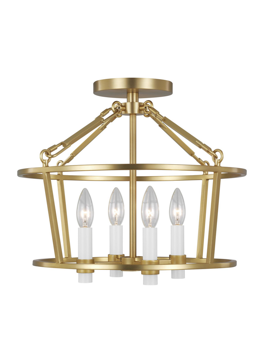 Marston 4-Light Ceiling Light in Burnished Brass by Chapman & Myer