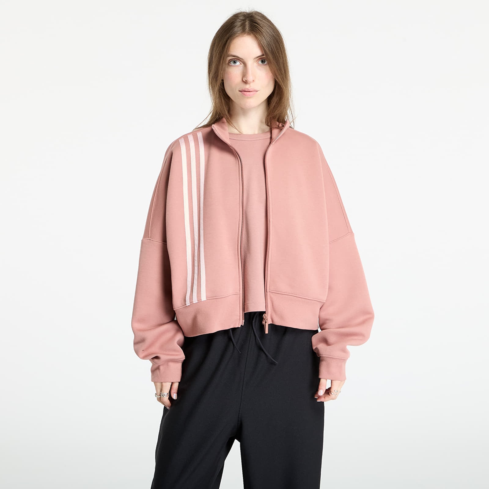 Sweatshirt adidas Off Placed 3-Stripes Zip Up Warm Clay
