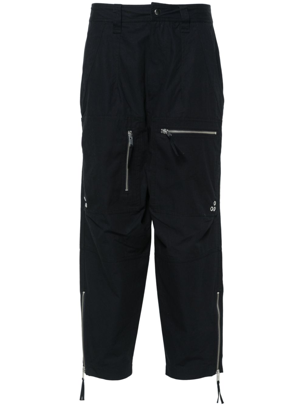 Kelvin cotton tapered trousers - Black