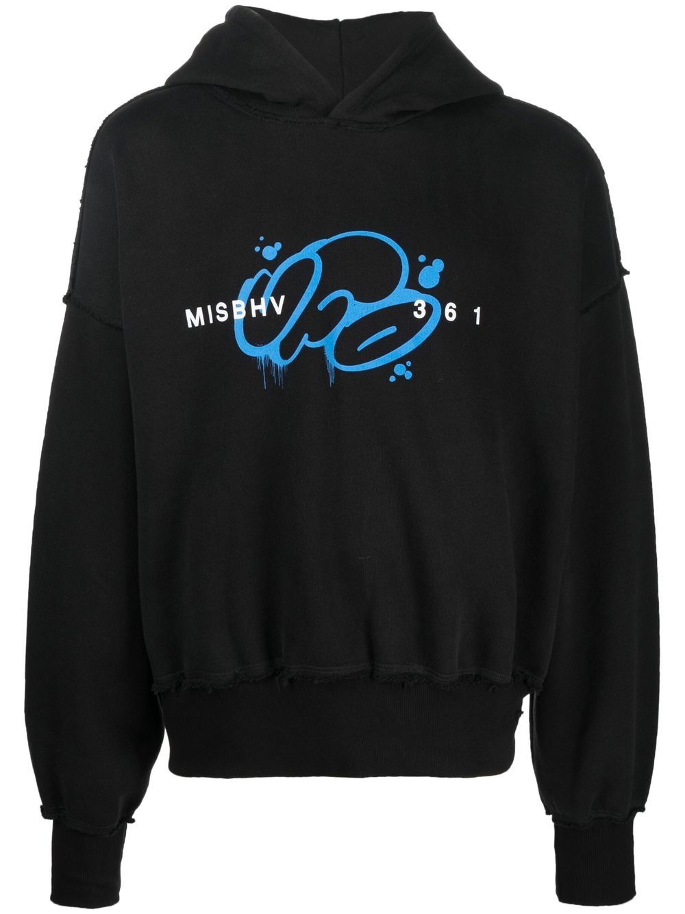X UFO361 logo-print hoodie - Black
