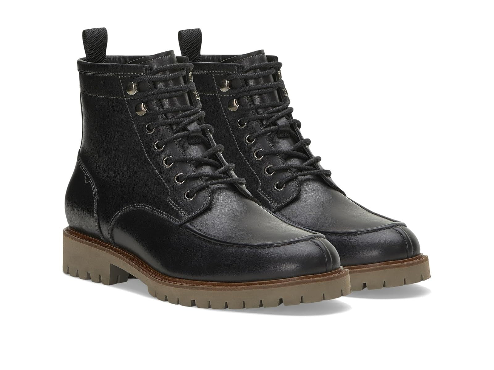 Kameil Men's Black Leather Waterproof Lace-Up Ankle Boots JOBB959