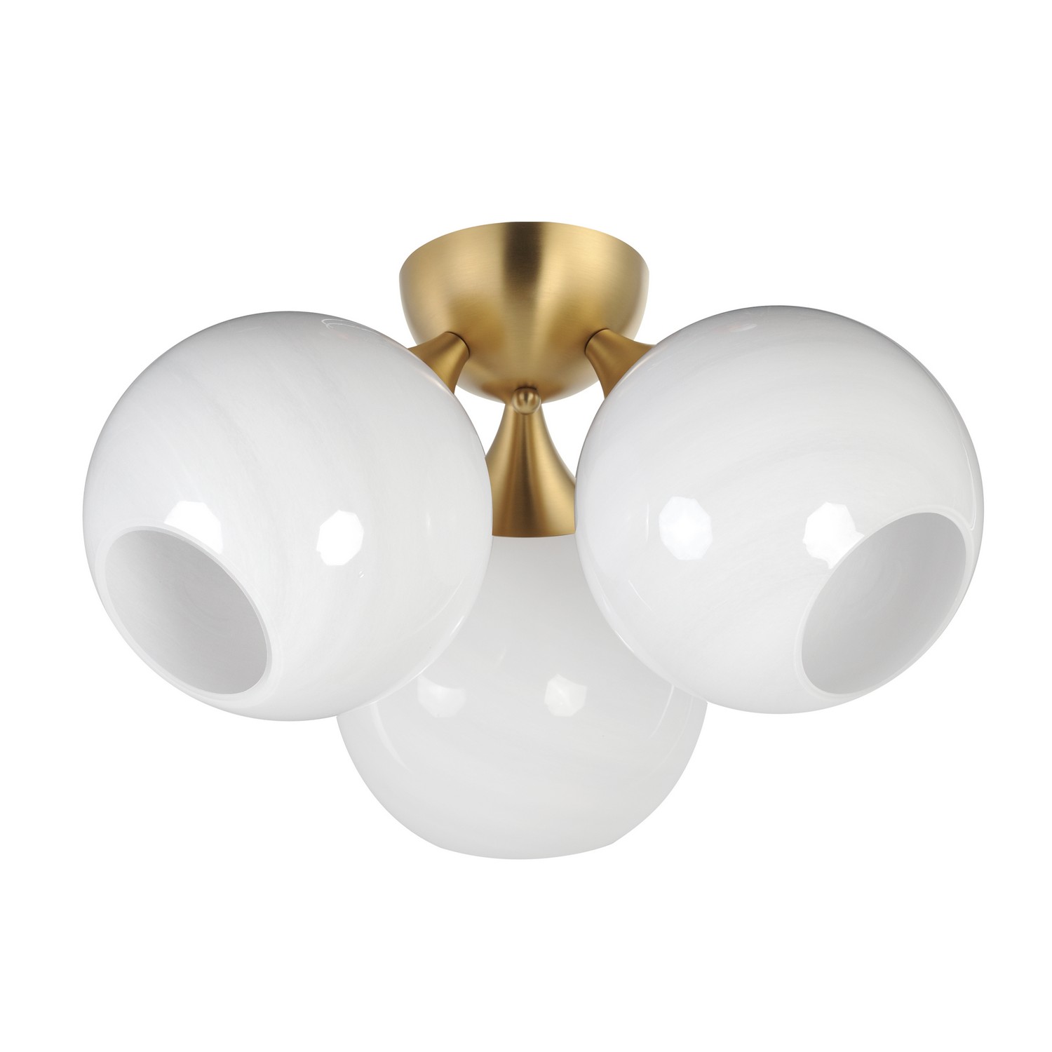 Natural Aged Brass Semi Flush Mount from the Neve Collection
