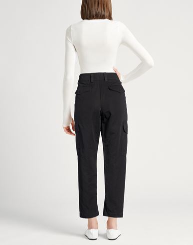 Woman Pants Black Size 2 Cotton, Linen