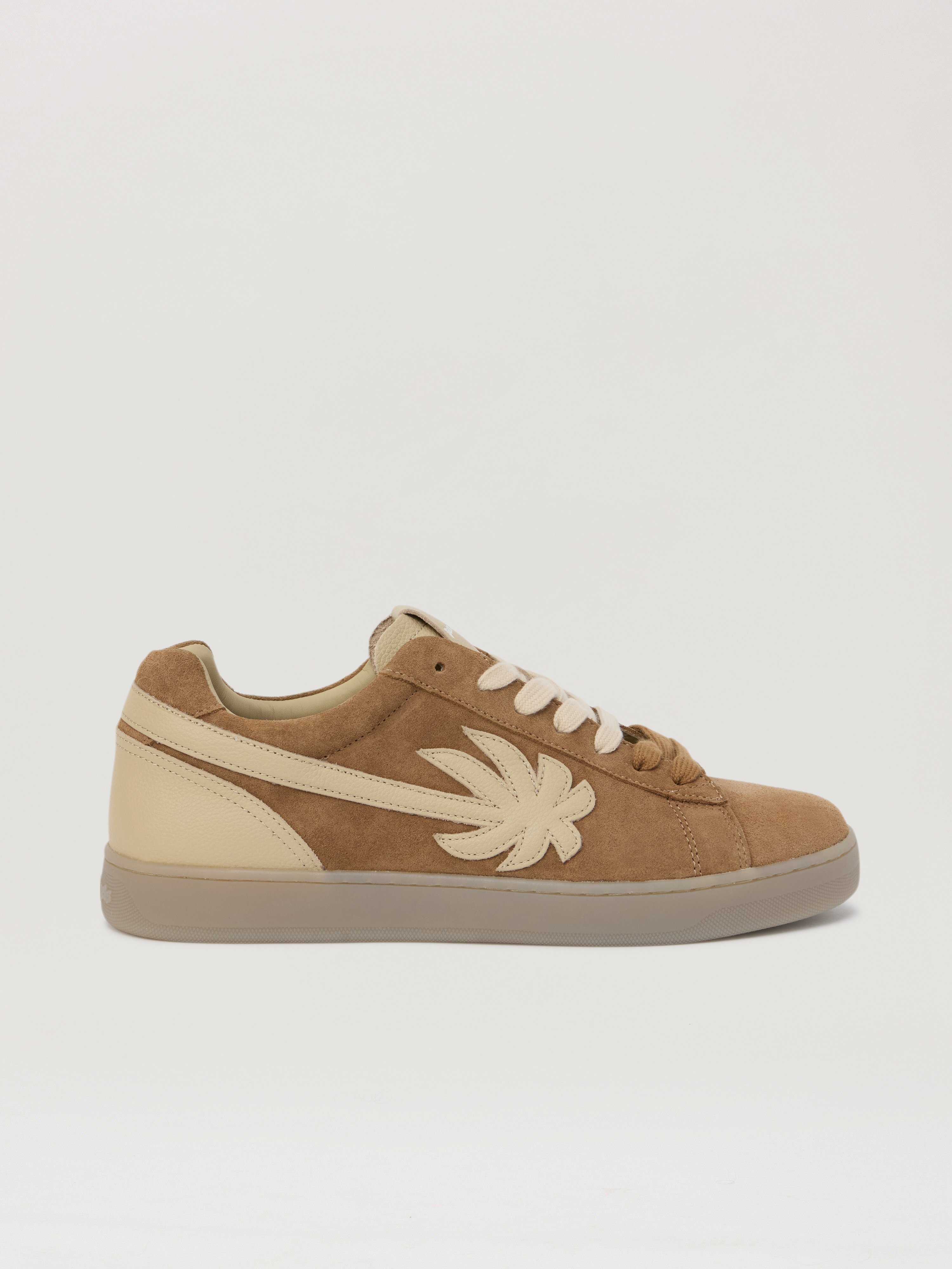 Palm Tennis Suede Sneakers Man  Brown Ivory