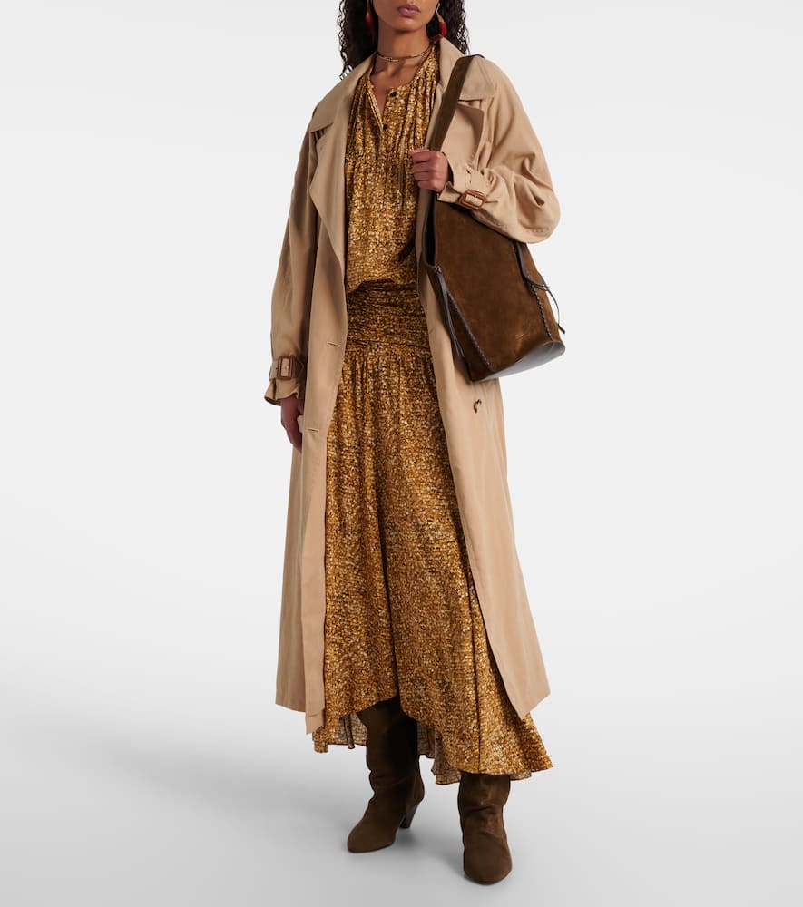 Syana printed silk-blend maxi skirt