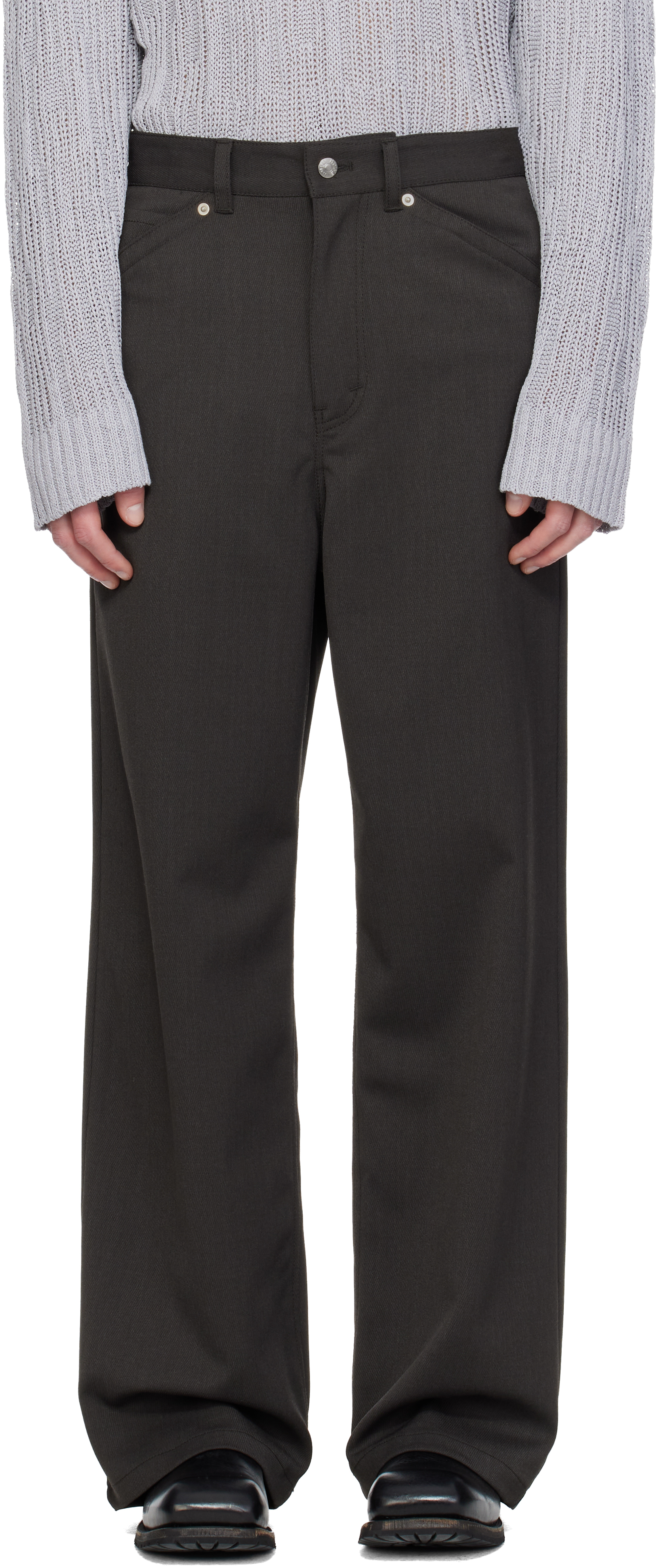 Brown Loose-Fit Stellar Trousers