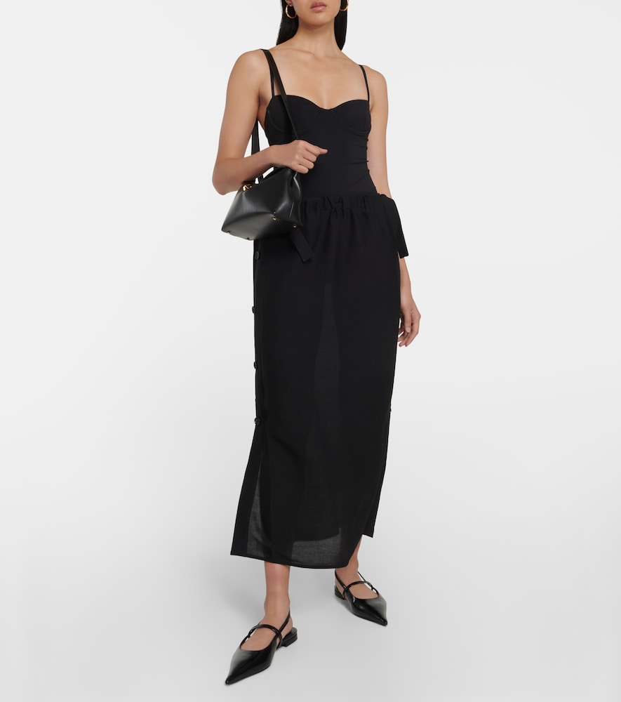 Satin maxi skirt