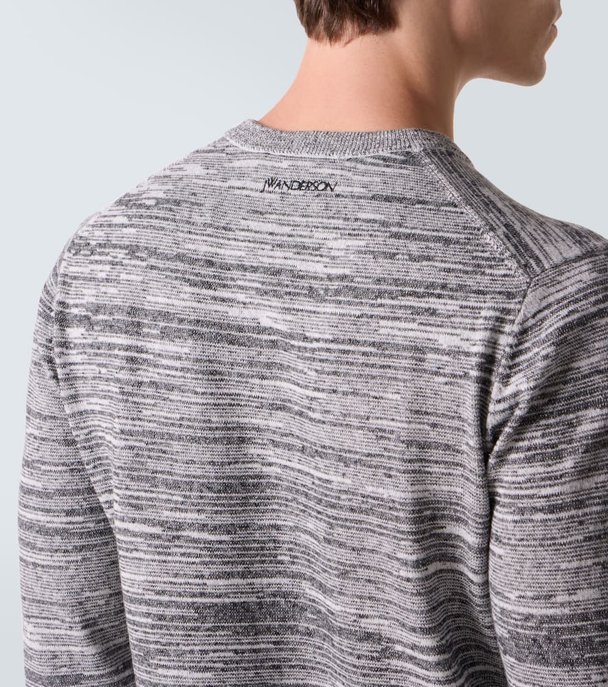 Cotton and linen-blend Henley shirt