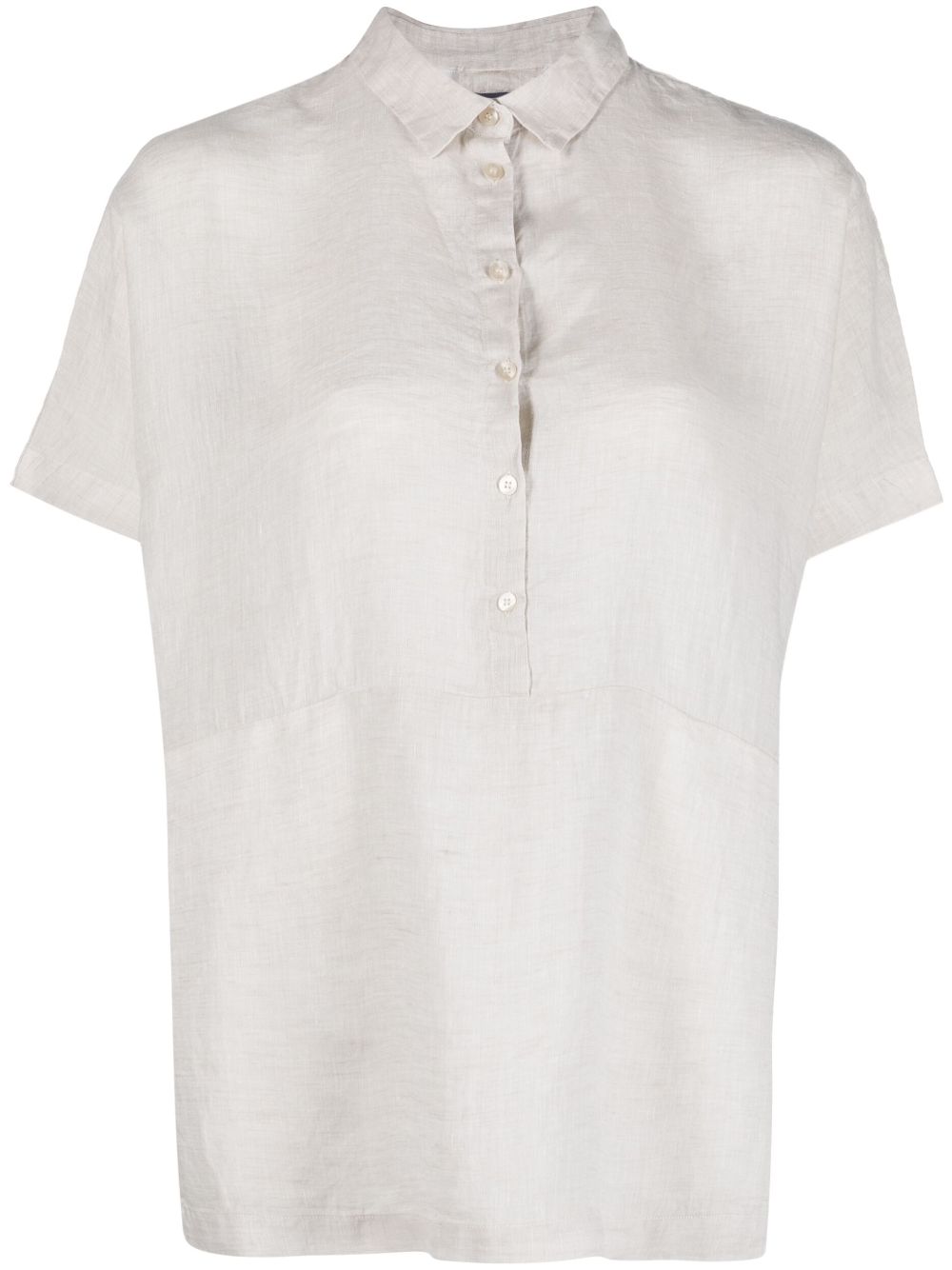 Button-up short-sleeve shirt - Neutrals