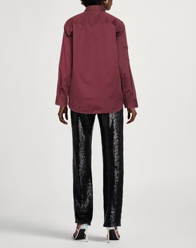 Woman Shirt Burgundy Size 0 Cotton