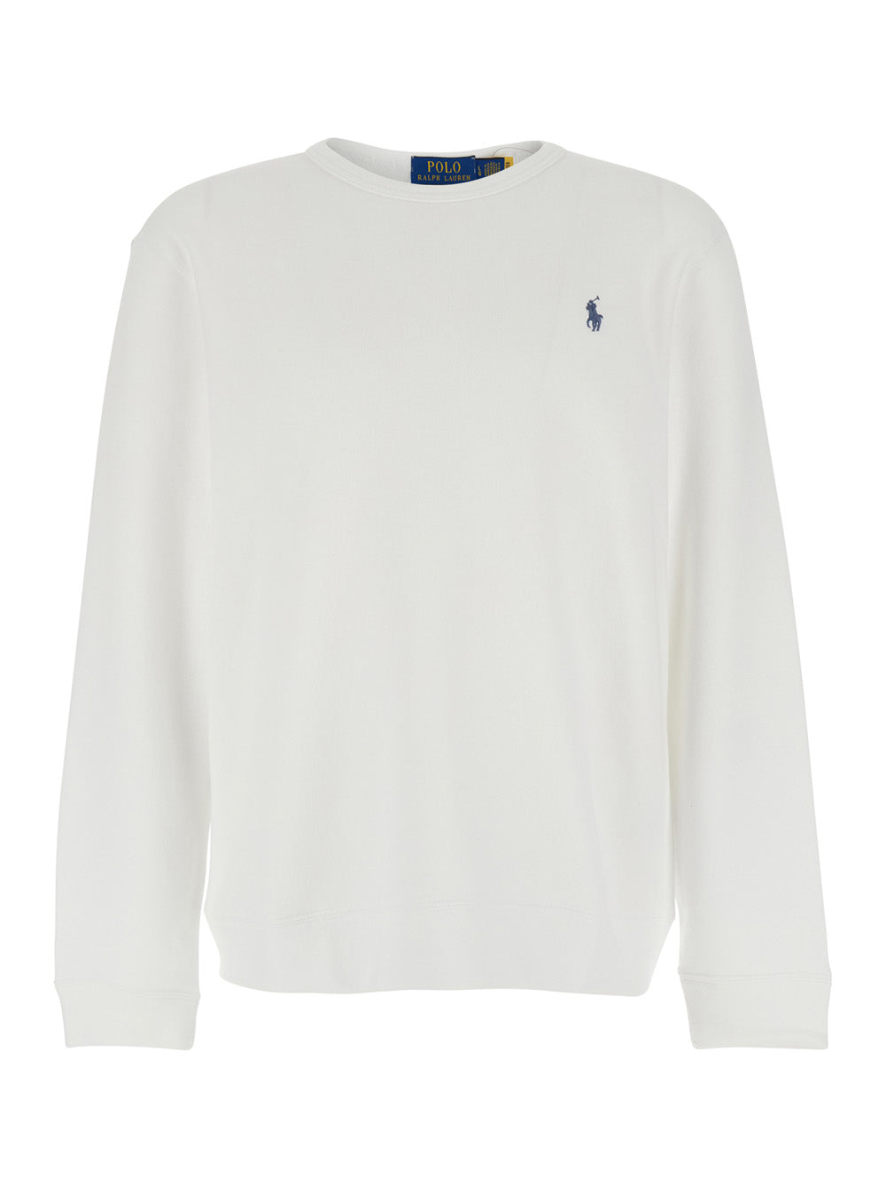 Logo-Embroidered Cotton Blend Sweatshirt — White