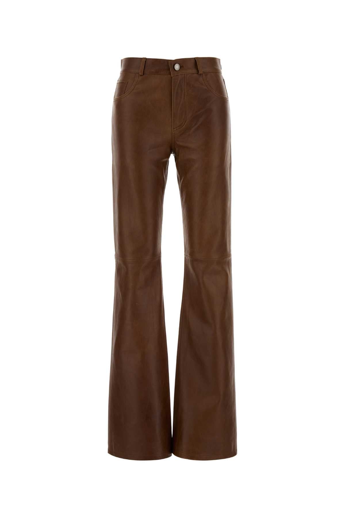 Flora Silky Trousers — Brown
