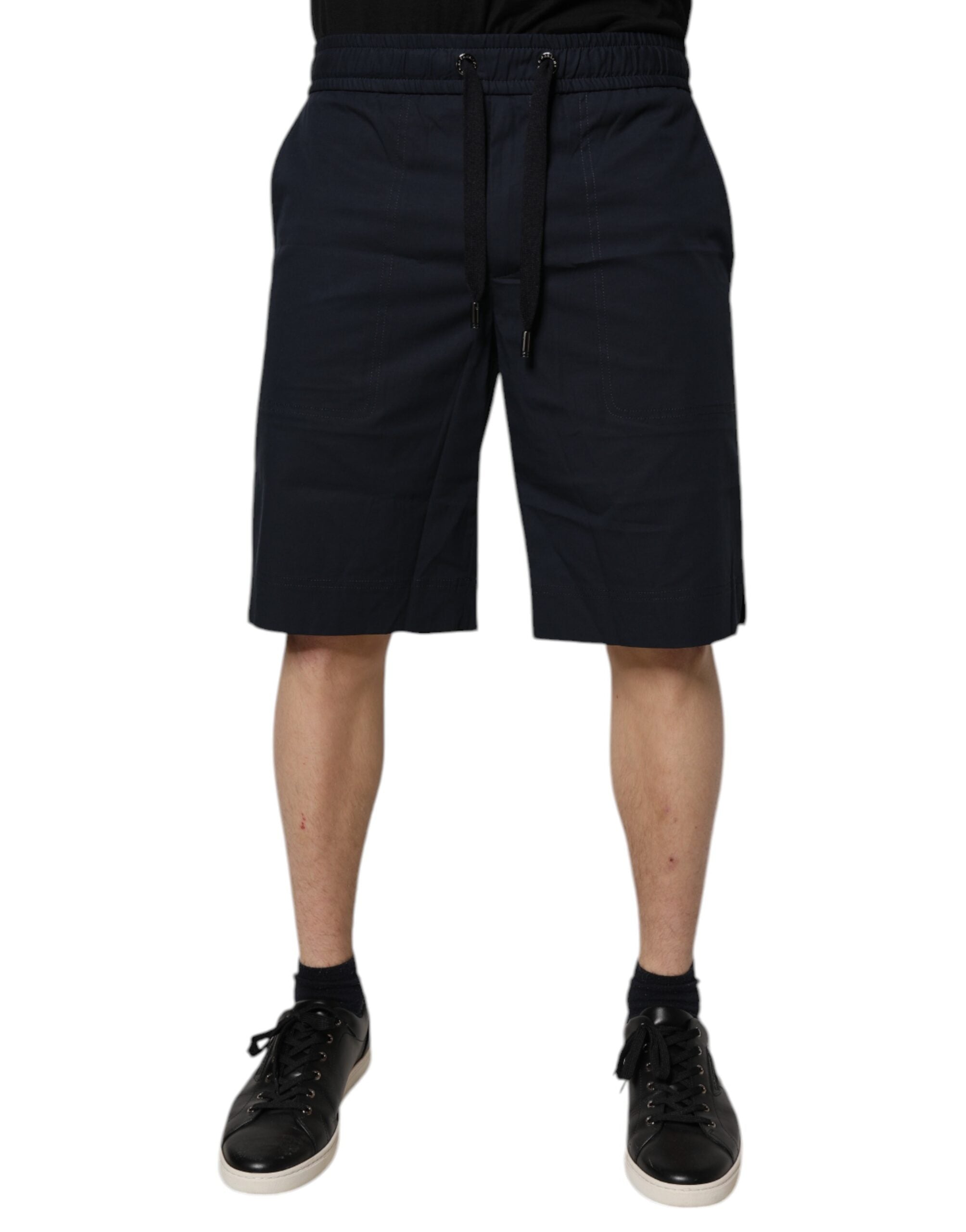 Cotton Sweatshort Bermuda Shorts — Navy
