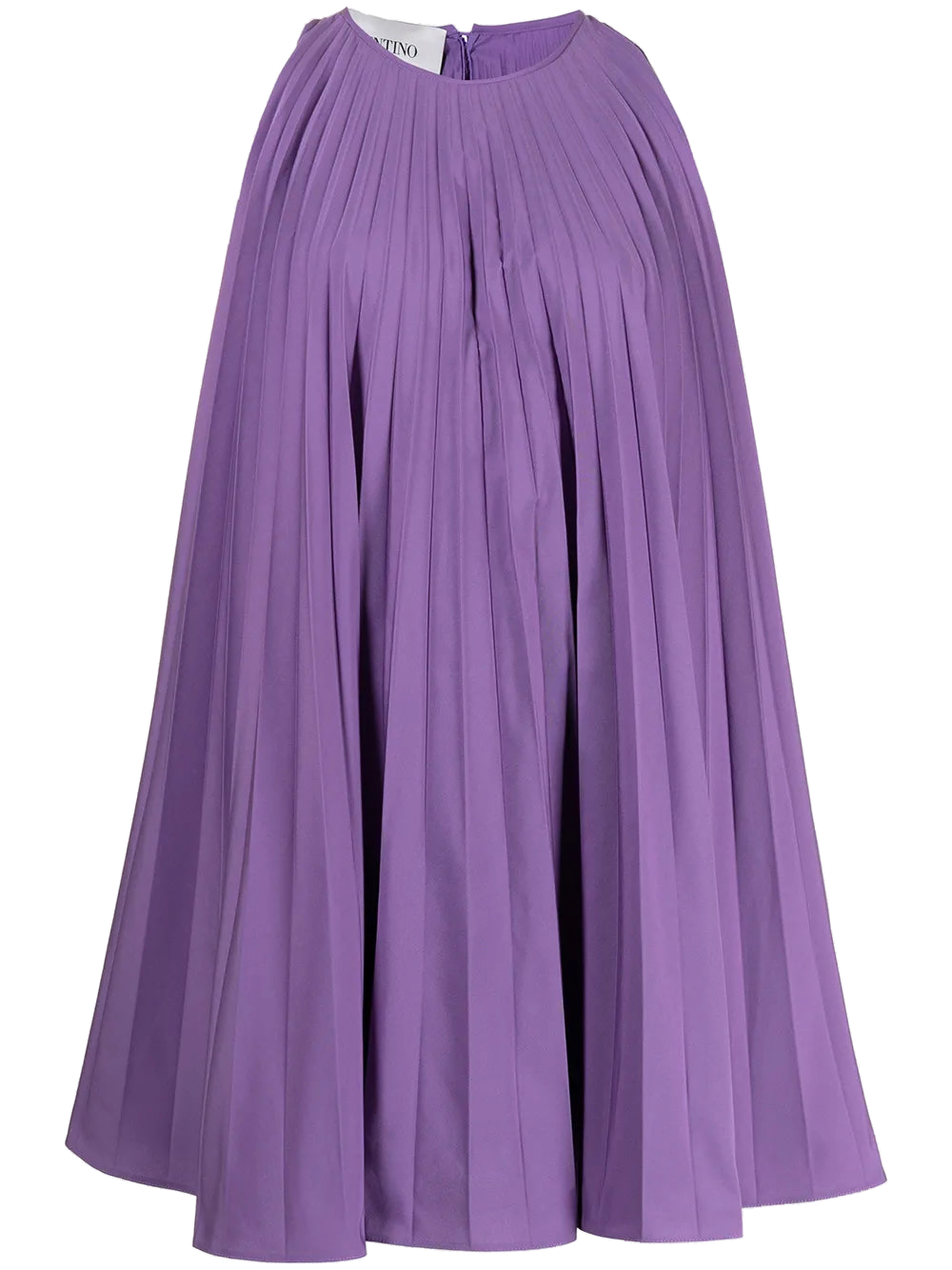 Pleated Sleeveless Minidress — Purple
