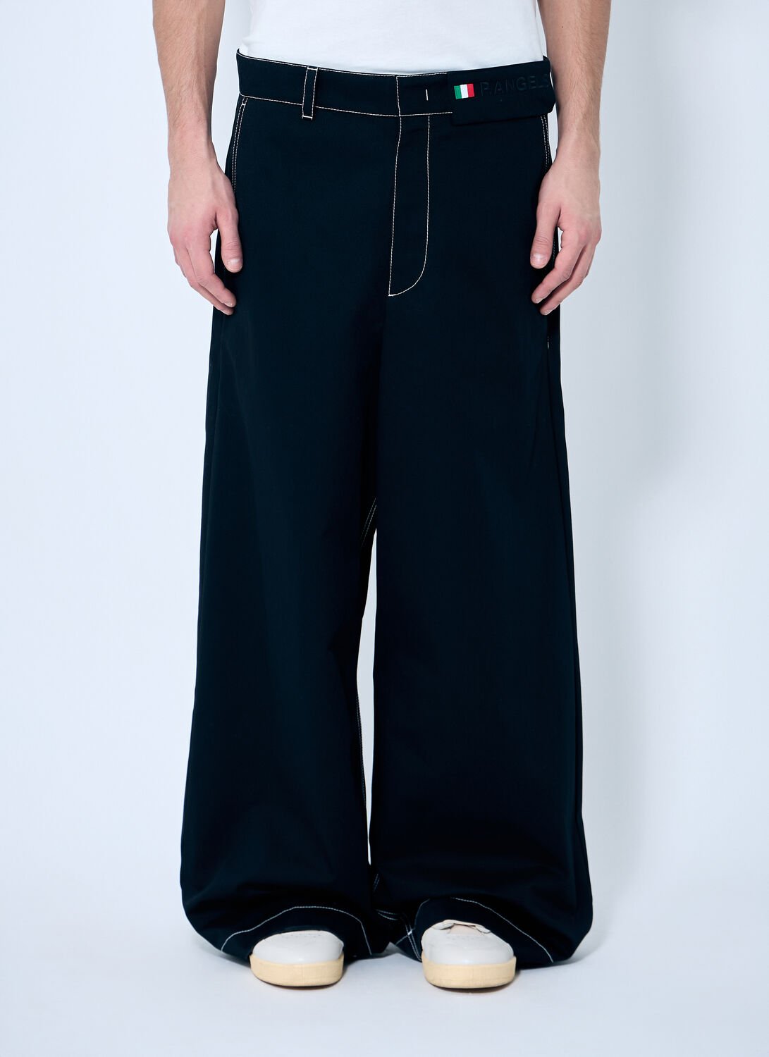 Wide-leg Pants - Man Pants Black Eu